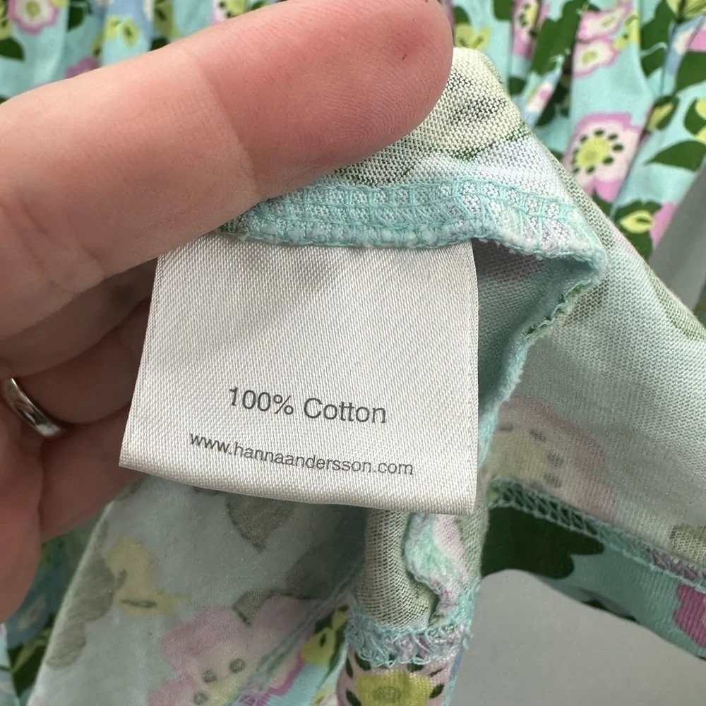 HANNA ANDERSSON Pastel floral girl's cotton cottagecore adorable cute dress 6-7
